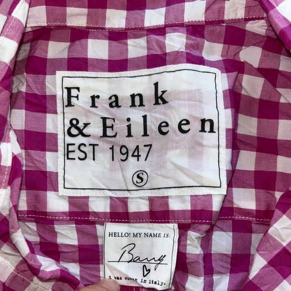 FRANK & EILEEN Pink Linen Gingham "Barry" Top - Picture 12 of 12